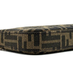 FENDI BAGUETTE POUCH BROWN JACQUARD FF FABRIC GHW