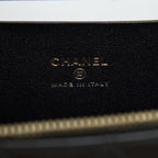 CHANEL 22A TOP HANDLE LONG VANITY WITH CHAIN LAMBSKIN BLACK LGHW