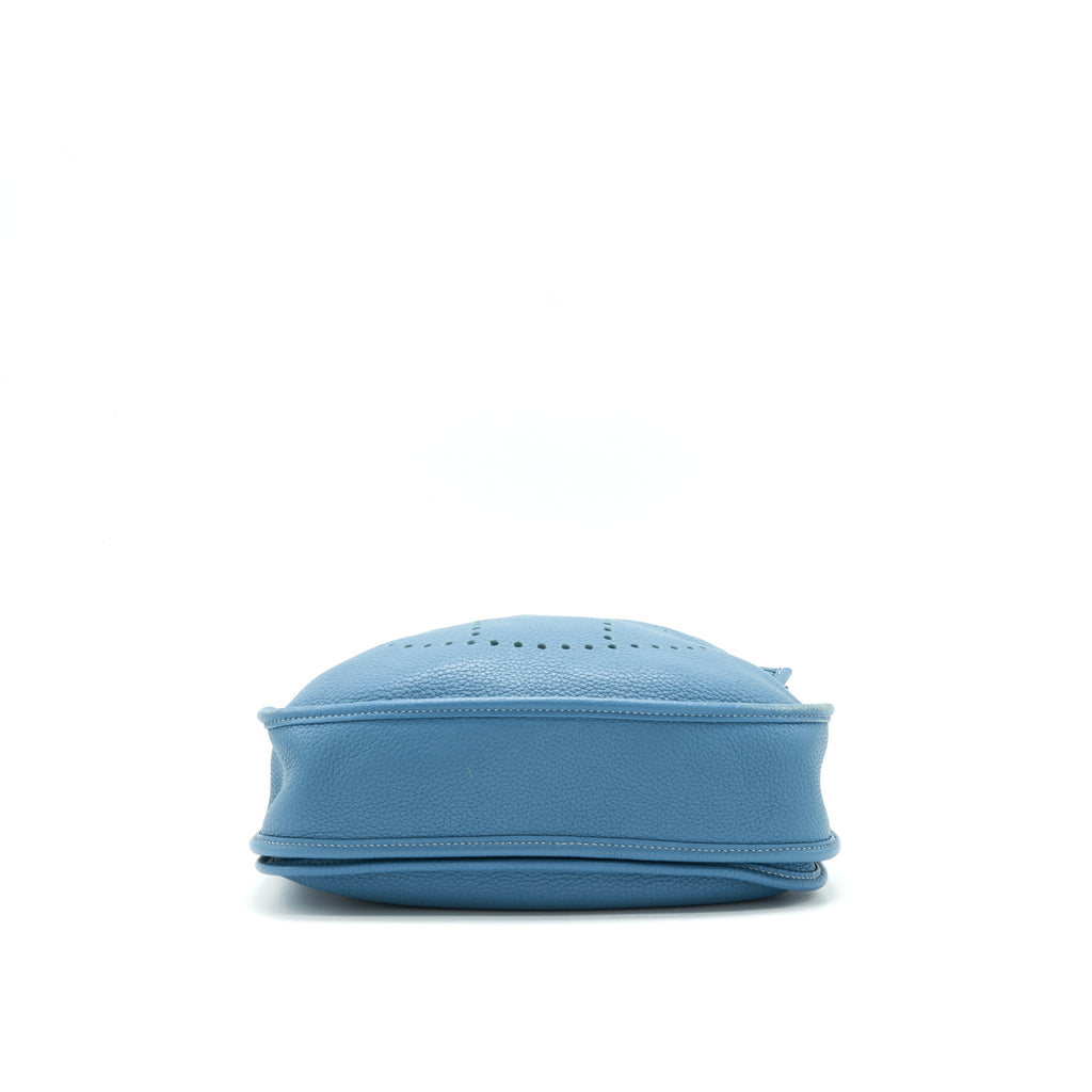 Hermes Evelyne 29 Bag Clemence Blue Jeans SHW