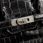 Hermes Birkin 25 Crocodile Niloticus Black SHW