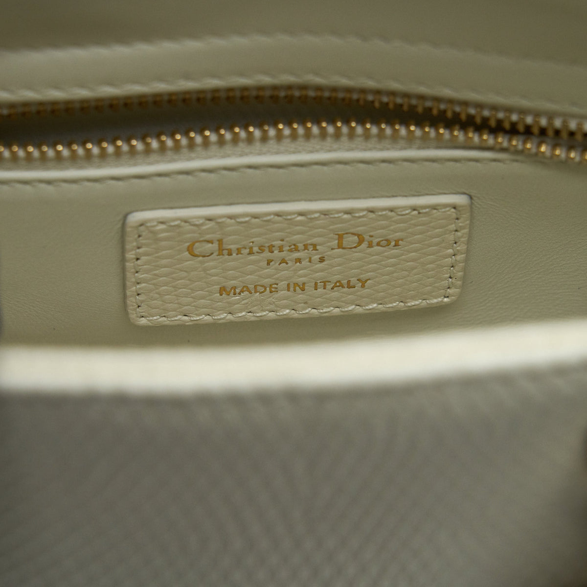DIOR LIZARD MINI LADY DIOR BAG WHITE LGHW