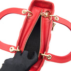 DIOR MEDIUM LADY DIOR LAMBSKIN RED GHW