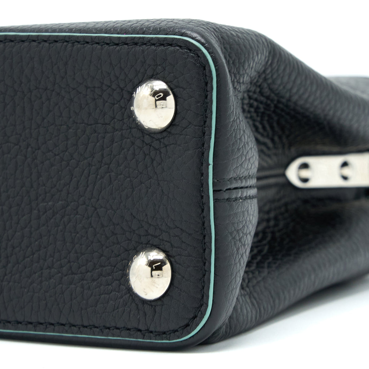 LOUIS VUITTON CAPUCINES BB TAURILLON BLACK/ BLUE SHW