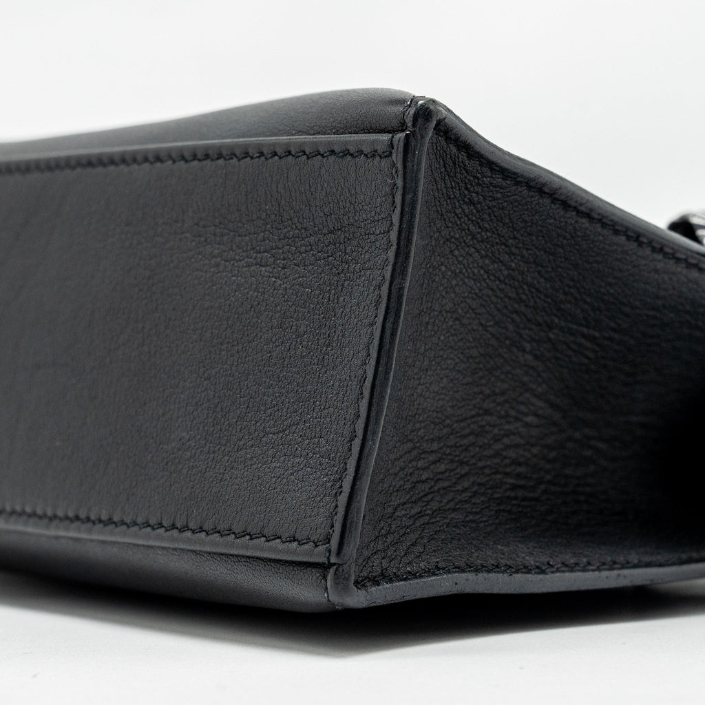 Hermes Kelly Pochette Swift Black SHW