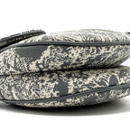 DIOR SADDLE BAG TOILE DE JOUY CANVAS / LEATHER GREY GHW