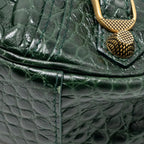 Balenciaga Le cagole XS Shoulder Bag Crocodile Embossed Calfskin Dark Forest Green GHW