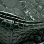 Balenciaga Le cagole XS Shoulder Bag Crocodile Embossed Calfskin Dark Forest Green GHW