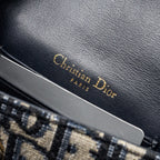 DIOR SADDLE BELT POUCH OBLIQUE JACQUARD BLUE GHW