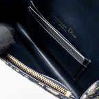 DIOR SADDLE BELT POUCH OBLIQUE JACQUARD BLUE GHW