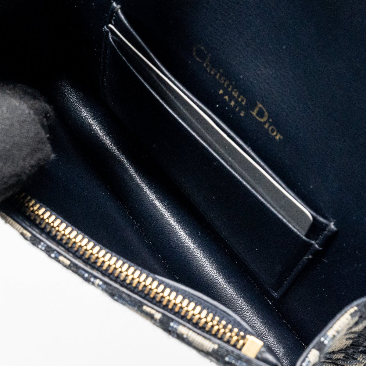 DIOR SADDLE BELT POUCH OBLIQUE JACQUARD BLUE GHW
