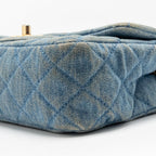 Chanel Pearl Crush Mini Rectangular Denim Blue GHW (Microchip)