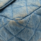Chanel Pearl Crush Mini Rectangular Denim Blue GHW (Microchip)