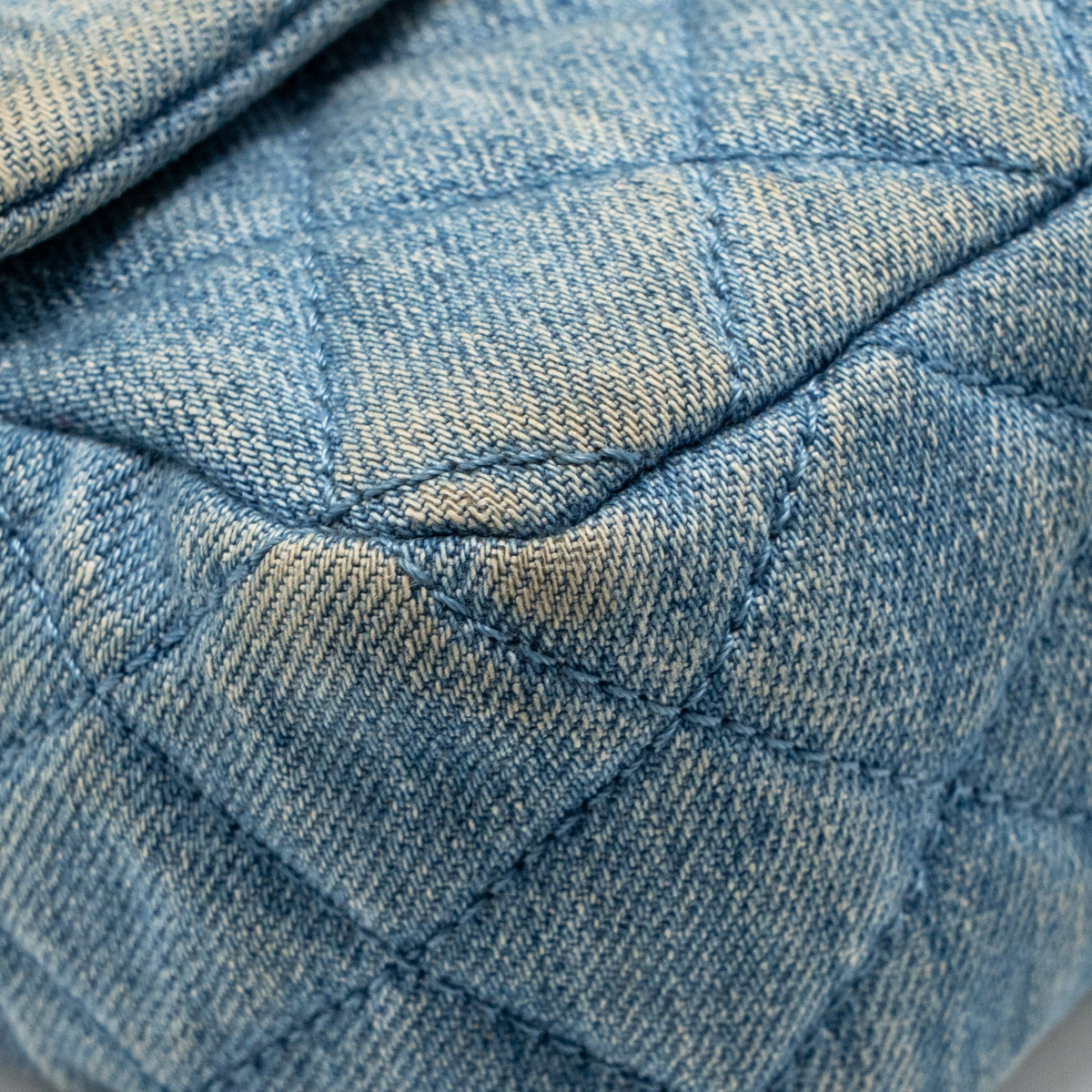 Chanel Pearl Crush Mini Rectangular Denim Blue GHW (Microchip)