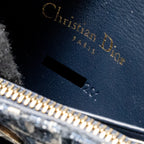 DIOR SADDLE BELT POUCH OBLIQUE JACQUARD BLUE GHW