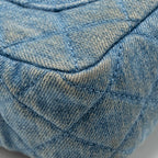 Chanel Pearl Crush Mini Rectangular Denim Blue GHW (Microchip)