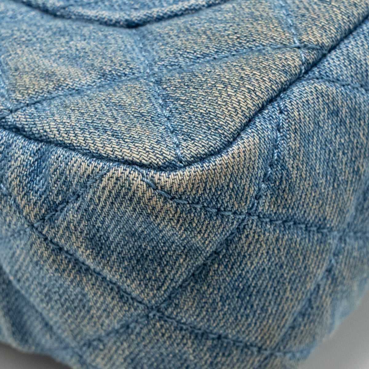 Chanel Pearl Crush Mini Rectangular Denim Blue GHW (Microchip)