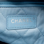 Chanel Small 22 Backpack Shiny Calfskin Sky Blue Brushed SHW (Microchip)