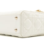 DIOR SMALL LADY MY ABCDIOR LAMBSKIN WHITE LGHW
