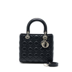 DIOR MEDIUM LADY DIOR LAMBSKIN BLACK SHW
