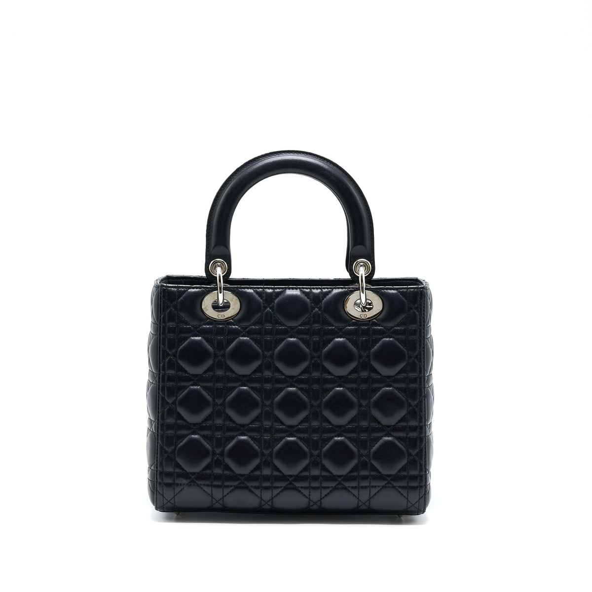DIOR MEDIUM LADY DIOR LAMBSKIN BLACK SHW