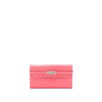 Hermes Kelly Long Wallet Chevre Mysore Pink SHW