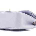 CHANEL SMALL CLASSIC DOUBLE FLAP BAG LAMBSKIN LIGHT PURPLE LGHW(MICROCHIP)