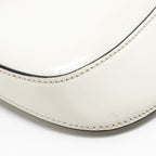 PRADA MINI CLEO SHOULDER BAG BRUSHED LEATHER WHITE SHW