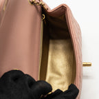 CHANEL PEARL CRUSH MINI SQUARE FLAP BAG LAMBSKIN PINK GHW(MICROCHIP)