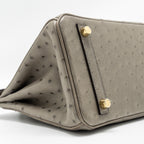 Hermes Birkin 25 Ostrich Gris Tourterelle GHW