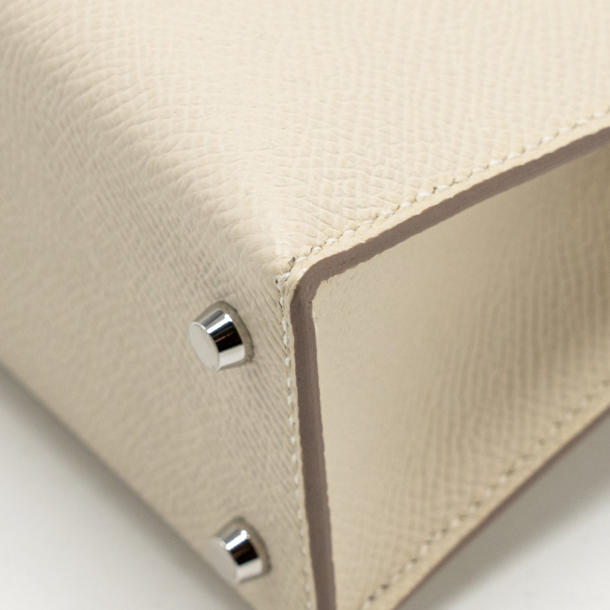 Hermes Mini Kelly II epsom Craie/Mauve Pale/Gold SHW