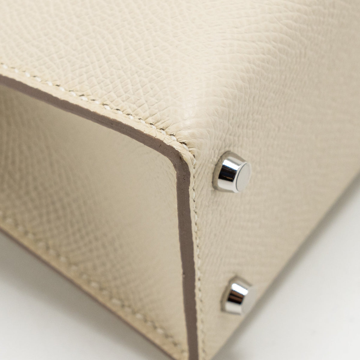 Hermes Mini Kelly II epsom Craie/Mauve Pale/Gold SHW