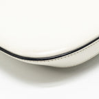 PRADA MINI CLEO SHOULDER BAG BRUSHED LEATHER WHITE SHW