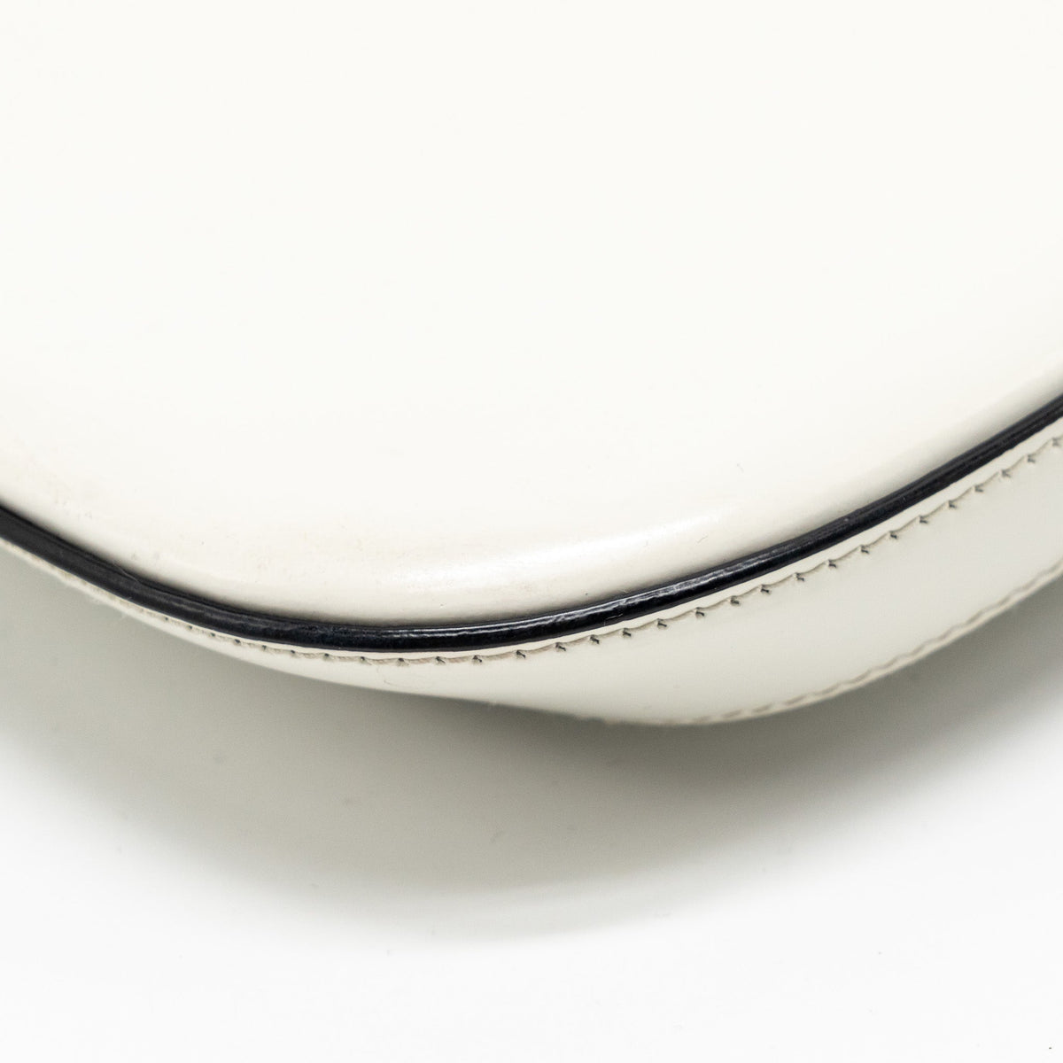 PRADA MINI CLEO SHOULDER BAG BRUSHED LEATHER WHITE SHW