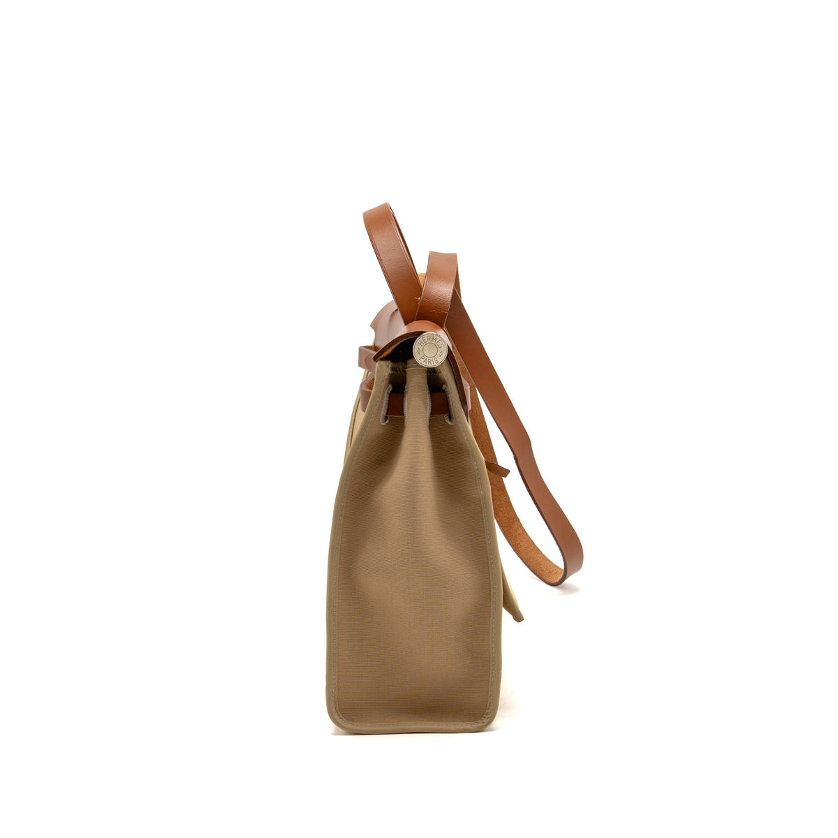 Hermes herbag 31 zip bag canvas/hunter leather trench SHW
