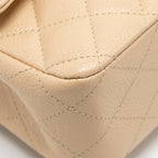 CHANEL MEDIUM CLASSIC DOUBLE FLAP BAG CAVIAR BEIGE LGHW