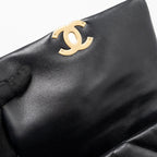 CHANEL SMALL 19 BAG LAMBSKIN BLACK MULTICOLOUR HARDWARE (MICROCHIP)