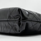 CHANEL MINI 22 BAG CALFSKIN SO BLACK (MICROCHIP)