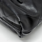 CHANEL MINI 22 BAG CALFSKIN SO BLACK (MICROCHIP)