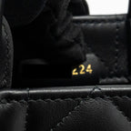 DIOR DIORAMOUR MINI DIOR BOOK TOTE MACROCANNAGE CALFKSIN BLACK LGHW