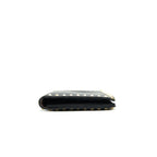 VALENTINO GARAVANI ROCKSTUD LEATHER CLUTCH BAG BLACK