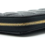 CHANEL ZIPPY LONG WALLET CAVIAR BLACK GHW