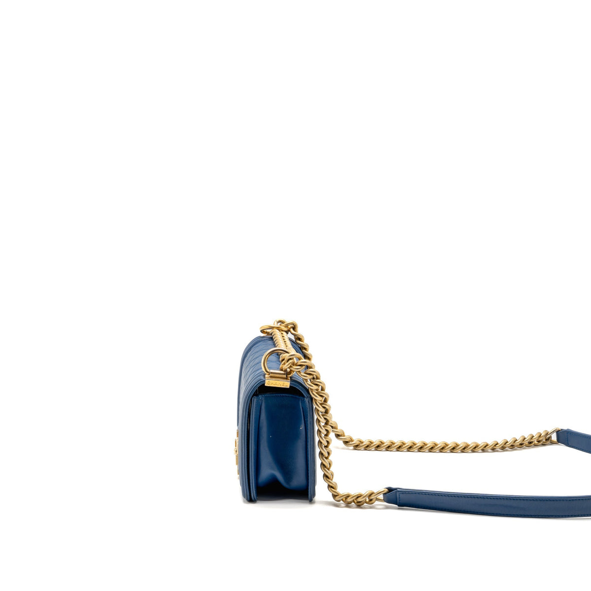 Chanel Small Boy Bag Lambskin Blue GHW
