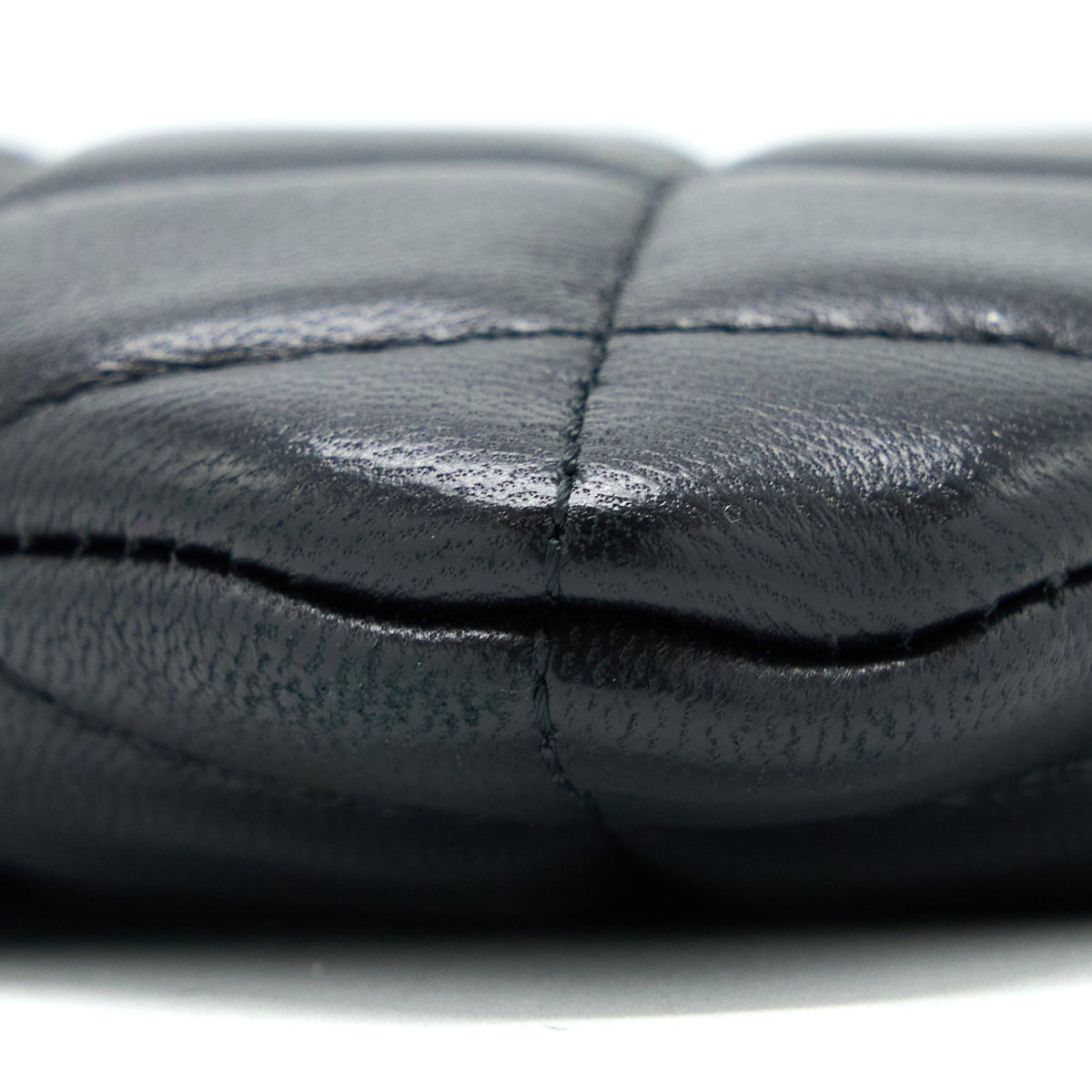 CHANEL O CASE POUCH LAMBSKIN BLACK LGHW