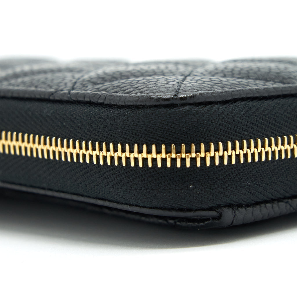 CHANEL ZIPPY LONG WALLET CAVIAR BLACK GHW