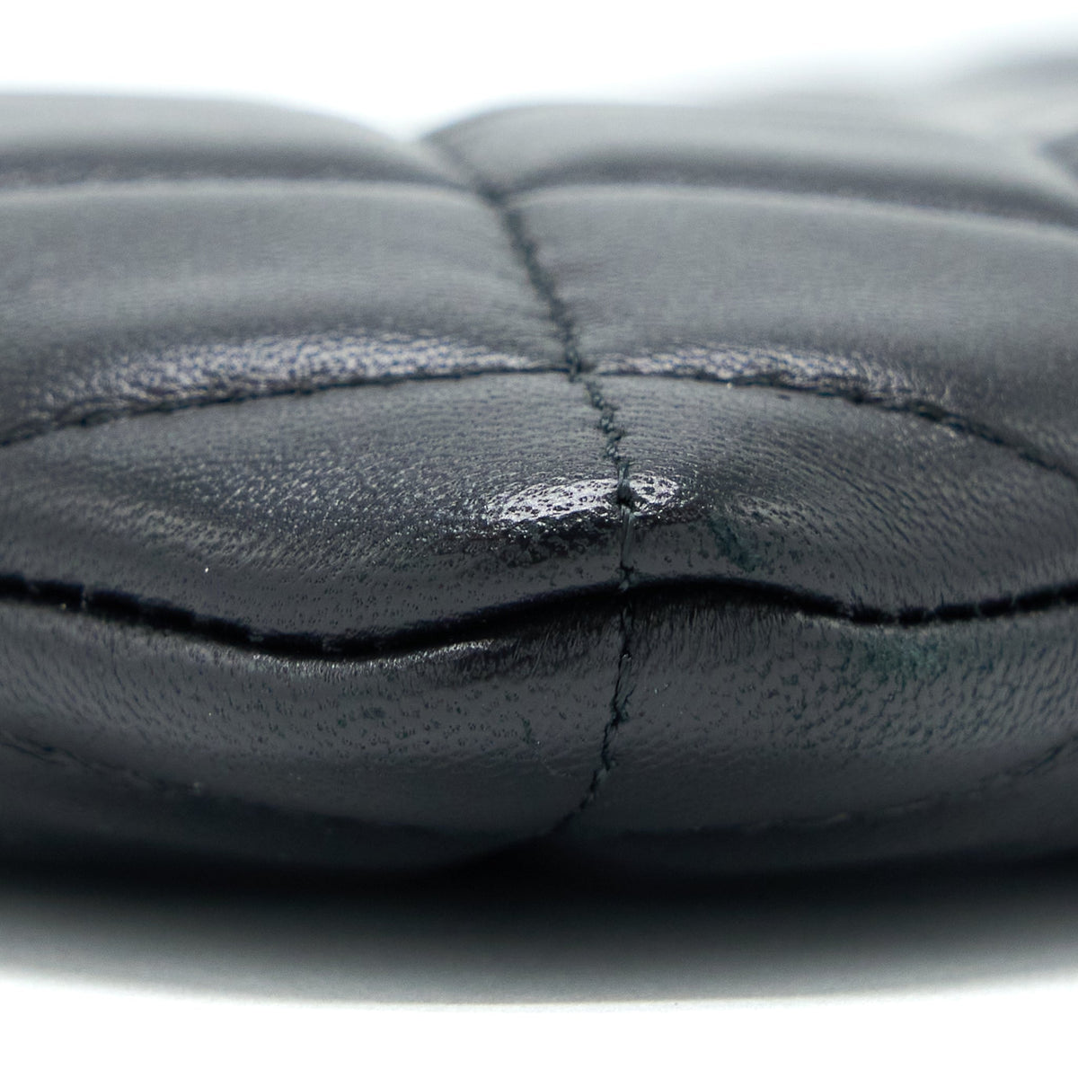 CHANEL O CASE POUCH LAMBSKIN BLACK LGHW