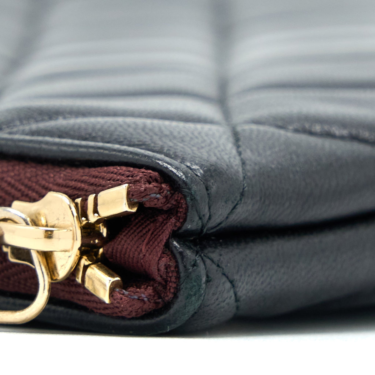 CHANEL O CASE POUCH LAMBSKIN BLACK LGHW