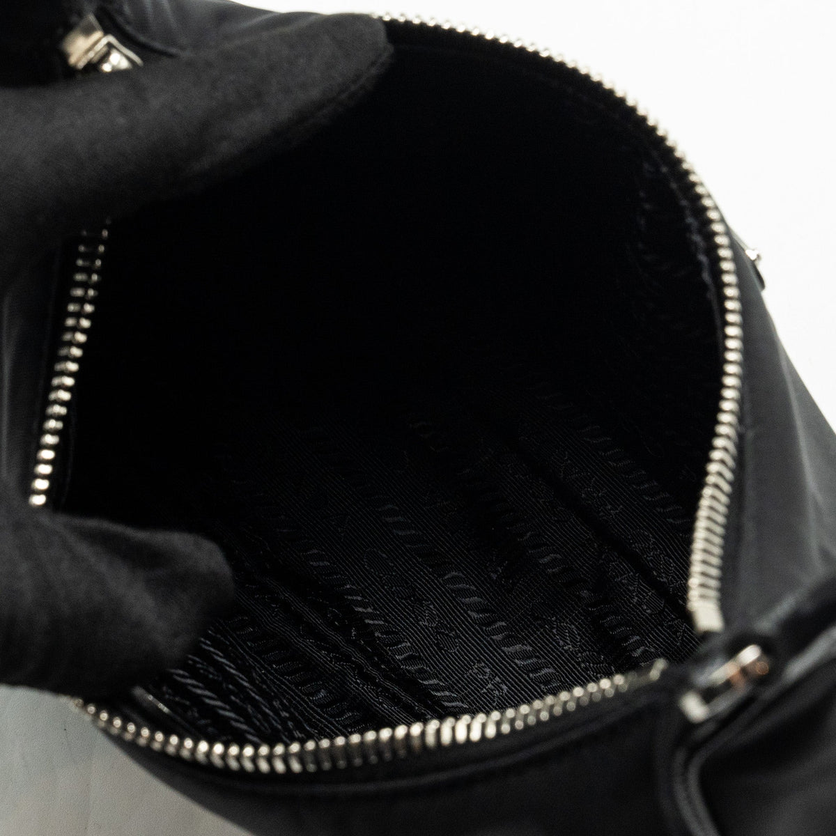 PRADA RE-EDITION 2005 RE-NYLON AND SAFFIANO MINI BAG BLACK SHW