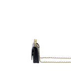 CHANEL LETTER TOP HANDLE WALLET ON CHAIN CAVIAR BLACK GHW