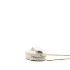 Chanel heart bag lambskin white LGHW (microchip)