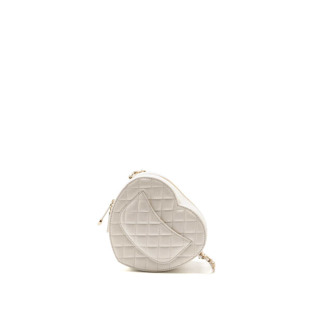 Chanel heart bag lambskin white LGHW (microchip)